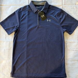 Men's Under Armour Navy Blue Performance Polo Shirt- Size Medium NWT